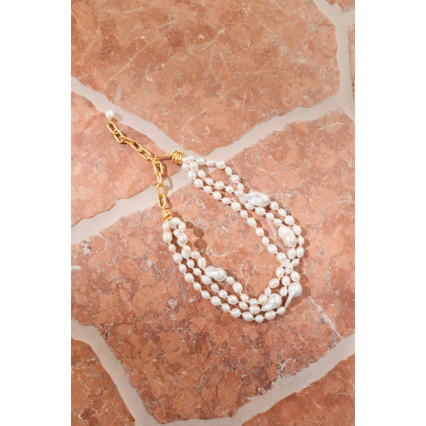 Oroton Vera Pearl Necklace Pearl, view 4