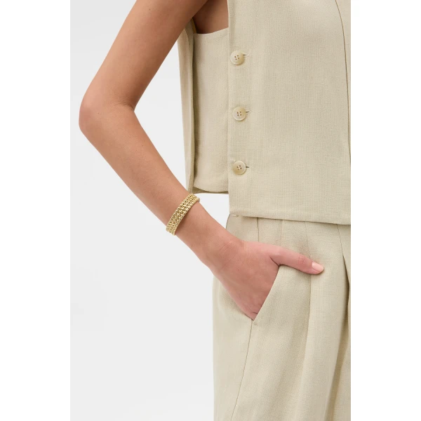 Oroton Wicker Cuff Gold, view 2