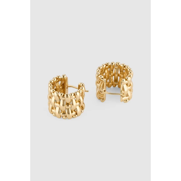 Oroton Wicker Hoops Gold, view 3
