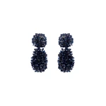 Oscar de la Renta Beaded Cluster Drop Earrings