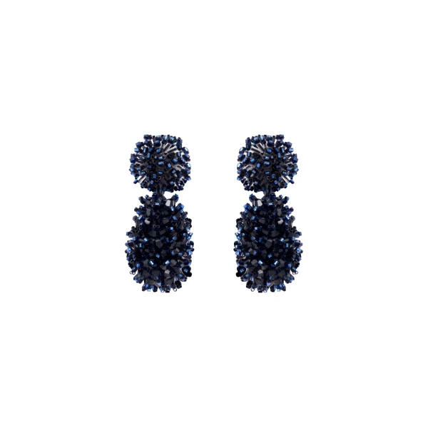 Beaded Cluster Drop Earrings