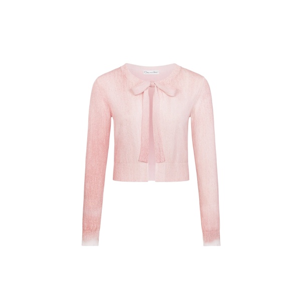 Oscar de la Renta Botanical Tie-Neck Cardigan