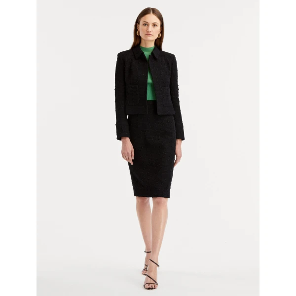 Oscar de la Renta Boucle Tweed Jacket, view 3
