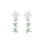Oscar de la Renta Bugle Bead Firework Drop Earrings