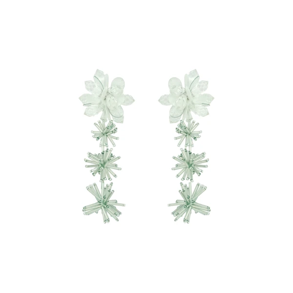 Bugle Bead Firework Drop Earrings