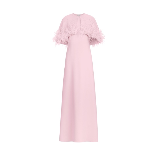 Oscar de la Renta Cape Mixed Beaded Embroidered Caftan