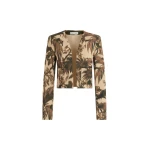 Oscar de la Renta Chiné Palm Leaves Jacket
