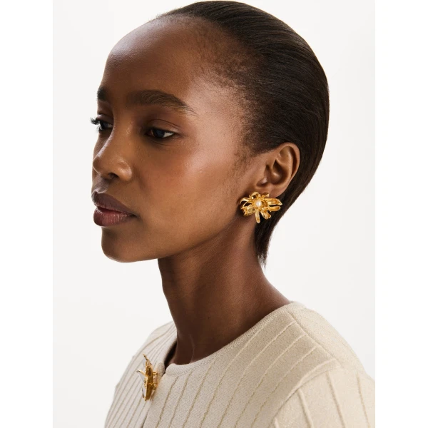 Oscar de la Renta Chrysanthemum Earrings, view 2