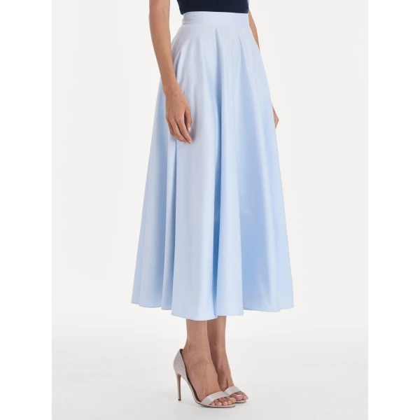 Oscar de la Renta Cotton Poplin Sateen Circle Skirt
