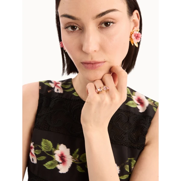 Oscar de la Renta Crystal Heart Ring, view 2
