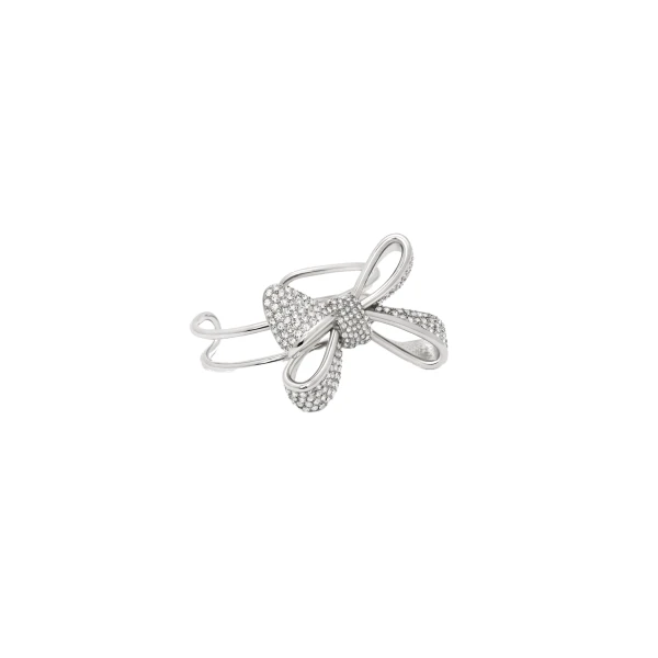 Crystal Pavé Bow Cuff Bracelet