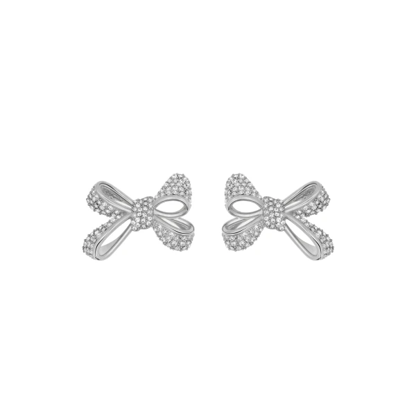 Crystal Pavé Bow Earrings