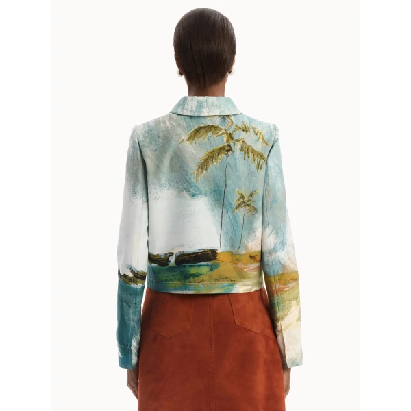 Oscar de la Renta Dominican Landscape Jacket, view 4