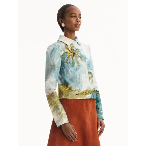 Oscar de la Renta Dominican Landscape Jacket, view 5