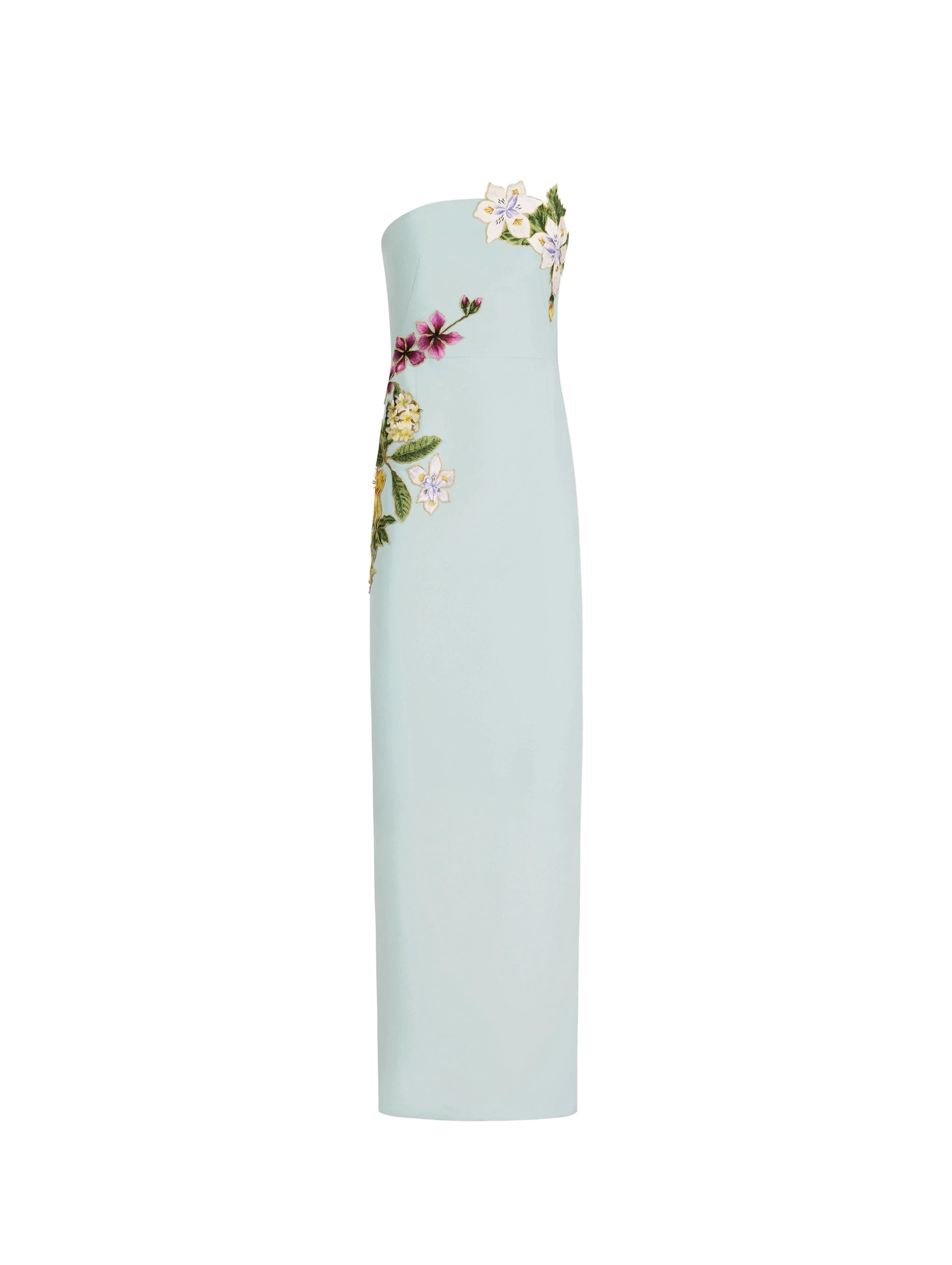 Oscar de la Renta Dominican Mixed-Floral Embroidered Gown | Dresses | Coveti Oscar de la Renta Dominican Mixed-Floral Embroidered Gown