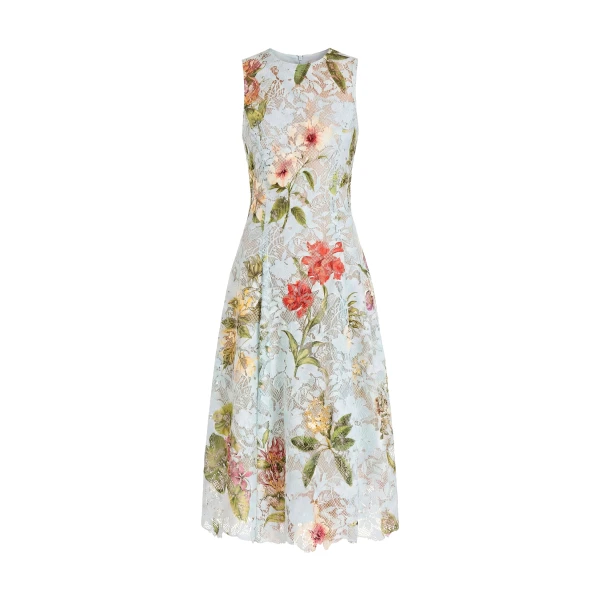 Dominican Mixed-Floral Guipure Dress