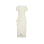 Oscar de la Renta Drape-Detail Wool Dress