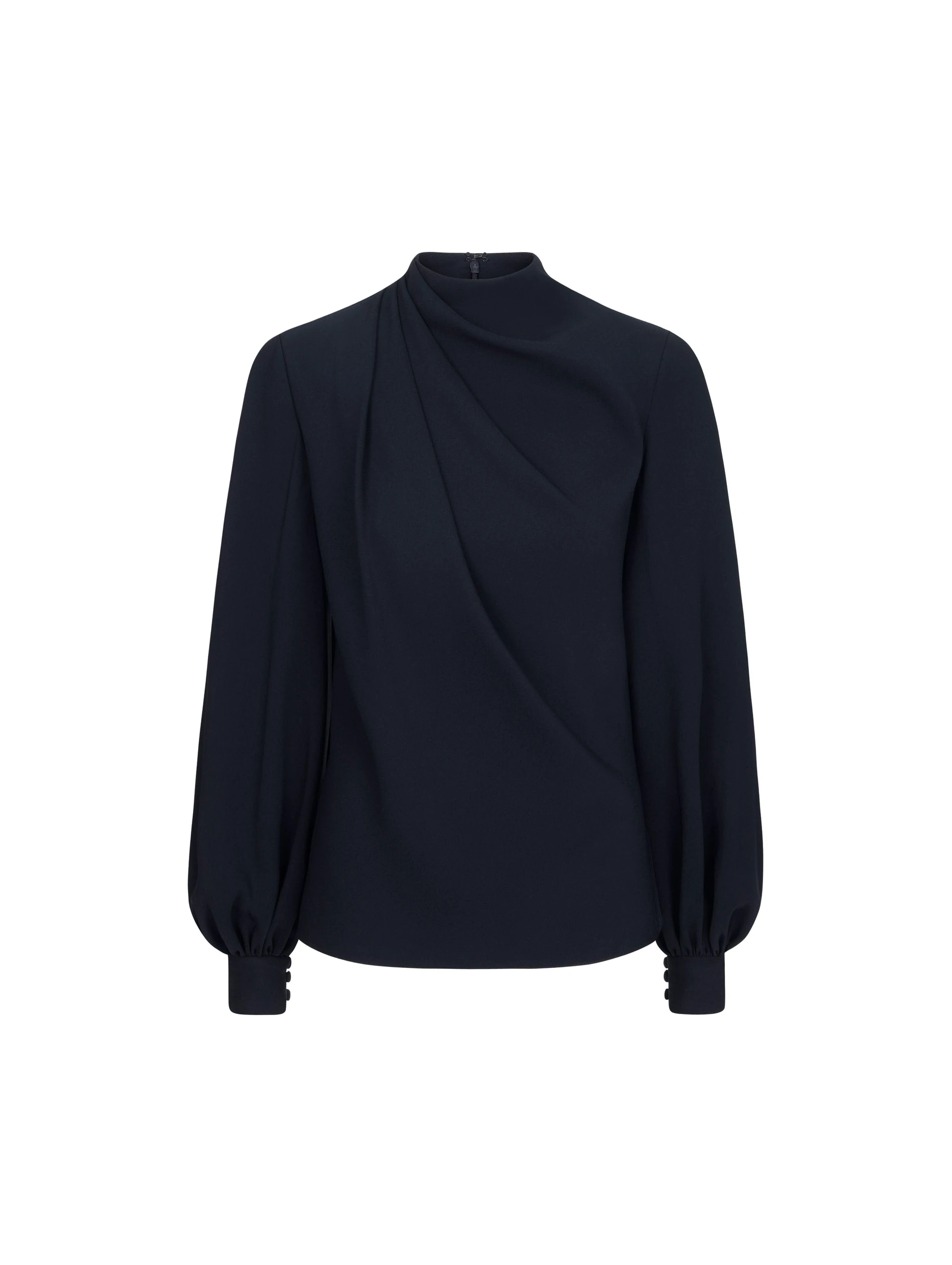 Oscar de la Renta Draped Georgette Blouse | Tops | Coveti Oscar de la Renta Draped Georgette Blouse