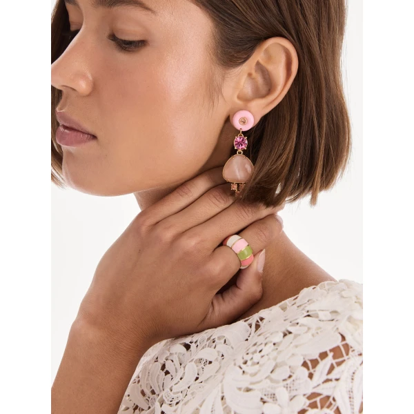 Oscar de la Renta Enamel Link Ring, view 2