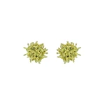Oscar de la Renta Firework Clip-On Earrings in Green