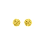 Oscar de la Renta Flower Pompom Small Earrings