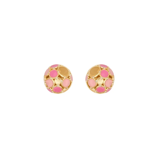 Oscar de la Renta Geometric Sphere Earrings