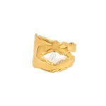 Oscar de la Renta Hammered Pearl Cuff Bracelet