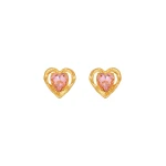 Oscar de la Renta Heart Stone Earrings
