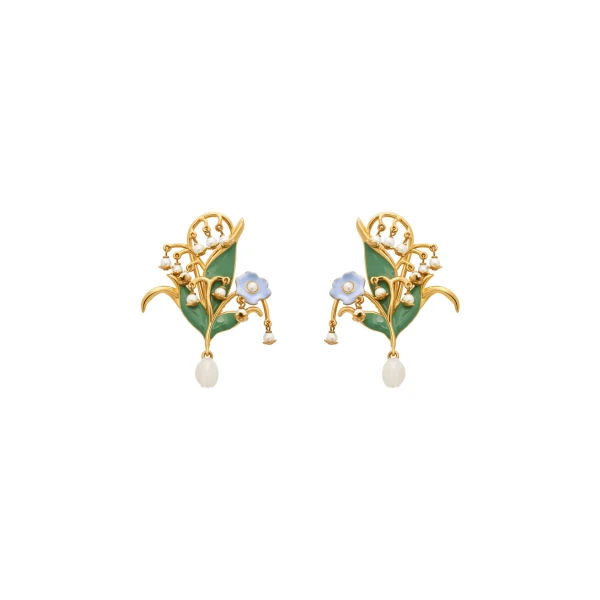 Lily of the Valley Clip-On Earrings