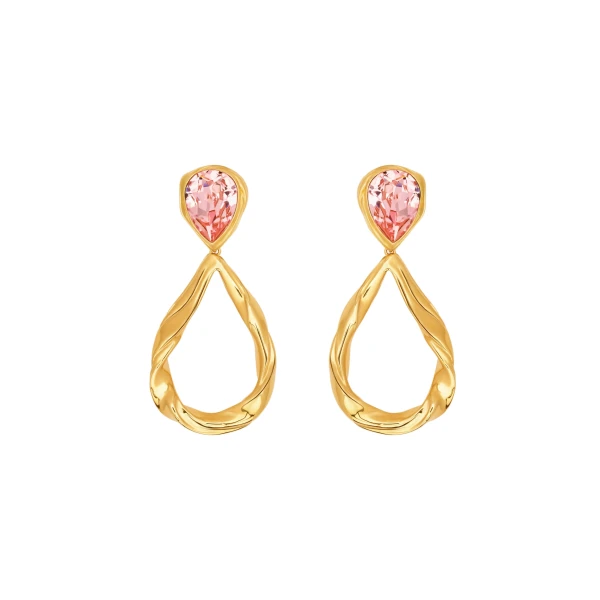 Oscar de la Renta Loop Drop Clip-On Earrings