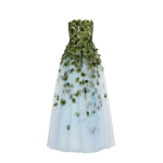 Oscar de la Renta Maple Leaf Appliqué Gown