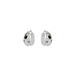 Oscar de la Renta Mixed Crystal Hoop Earrings
