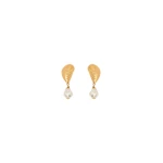 Oscar de la Renta Mussel Pearl Drop Clip-On Earrings