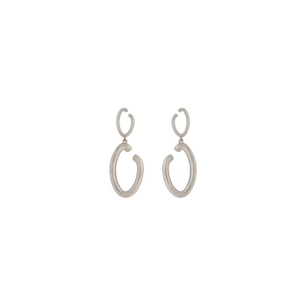 Oscar de la Renta O Drop Earrings in Silver