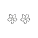 Oscar de la Renta O Flower Crystal Earrings