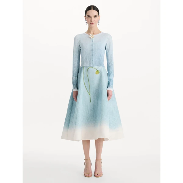 Oscar de la Renta Ombré Button-Detailed Cardigan, view 3