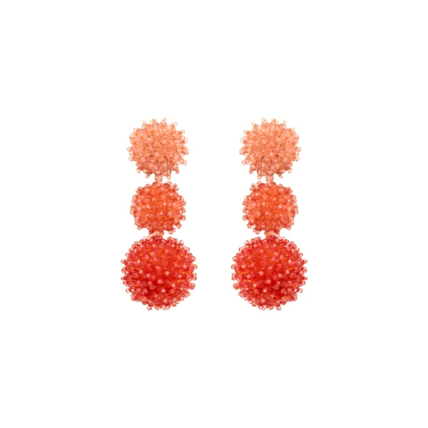 Oscar de la Renta Ombré Pompom Drop Clip-On Earrings