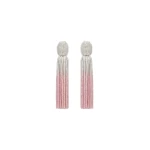 Oscar de la Renta Ombre Beaded Tassel Earrings