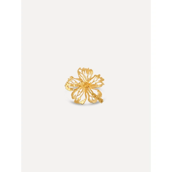 Oscar de la Renta Openwork Hibiscus Ring, view 3