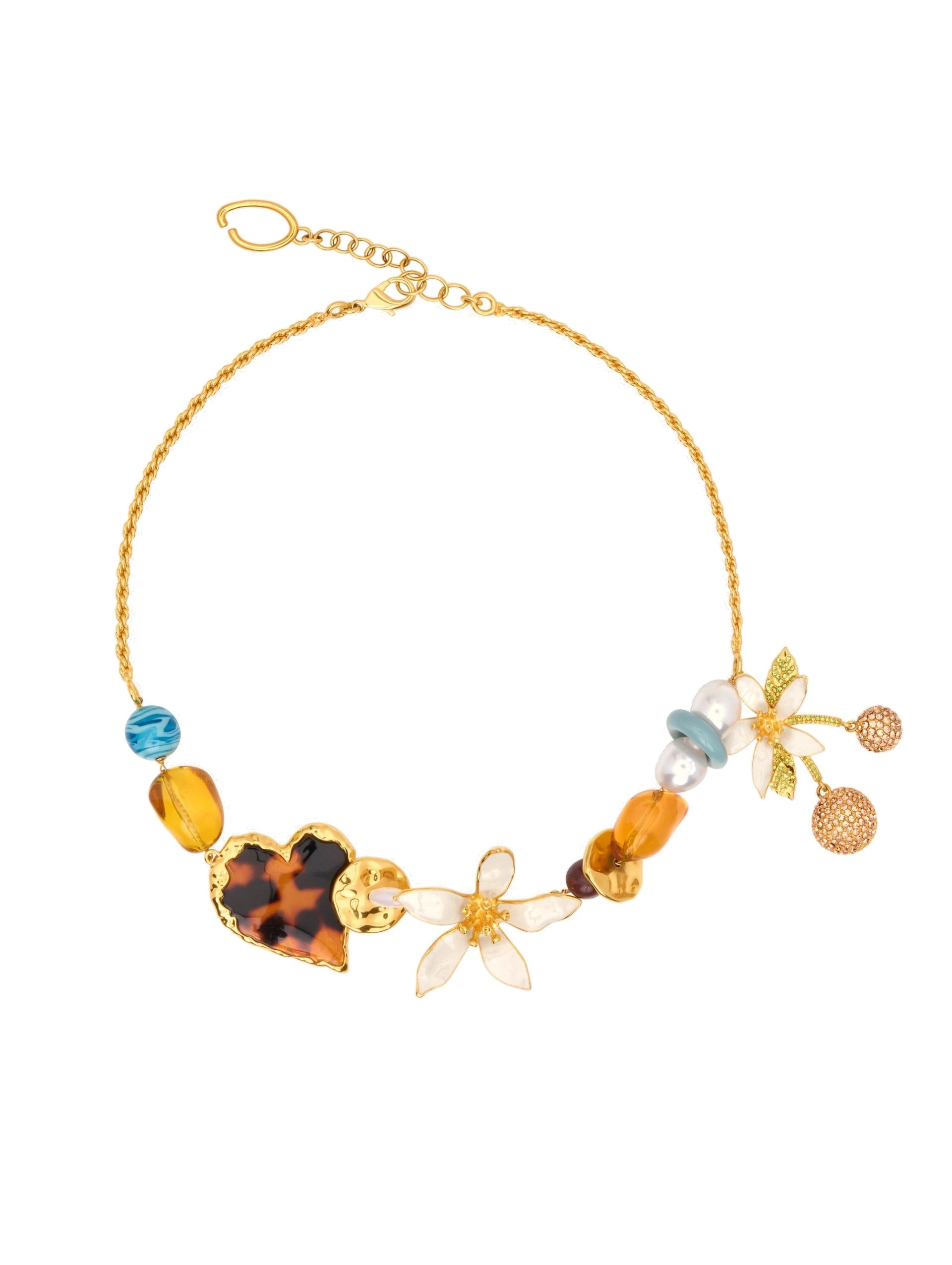 Oscar de la Renta Orange Blossom Charm Necklace | Jewelry | Coveti Oscar de la Renta Orange Blossom Charm Necklace