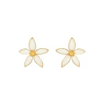 Oscar de la Renta Orange Blossom Clip-On Earrings