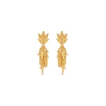 Oscar de la Renta Palm Leaf Earrings