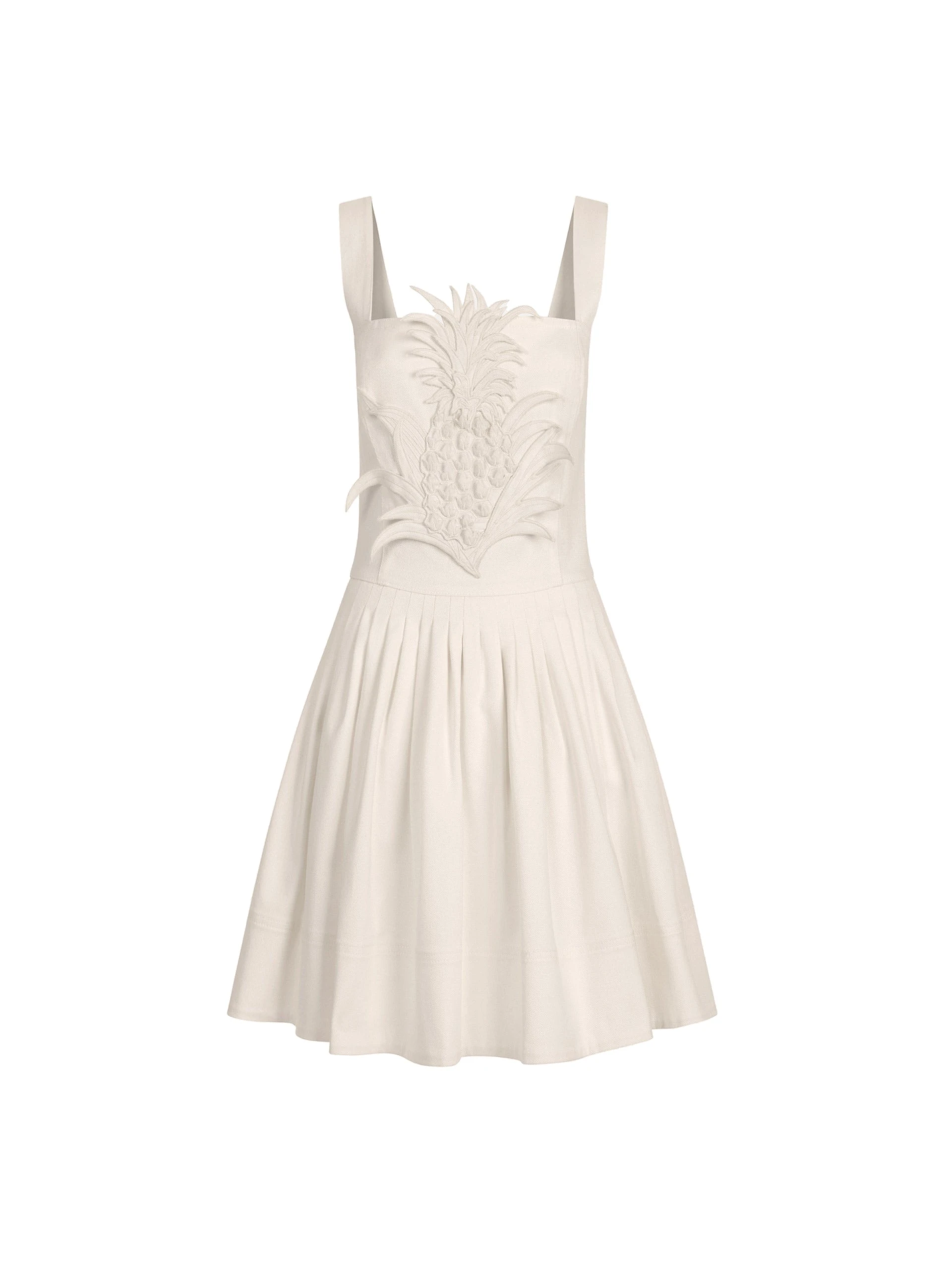 Oscar de la Renta Pineapple Appliqué Denim Dress | Dresses | Coveti Oscar de la Renta Pineapple Appliqué Denim Dress