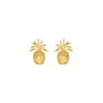 Oscar de la Renta Pineapple Clip-On Earrings