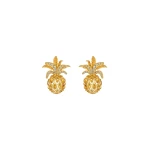 Oscar de la Renta Pineapple Pavé Clip-On Earrings