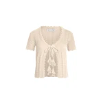 Oscar de la Renta Pointelle Weave Cardigan