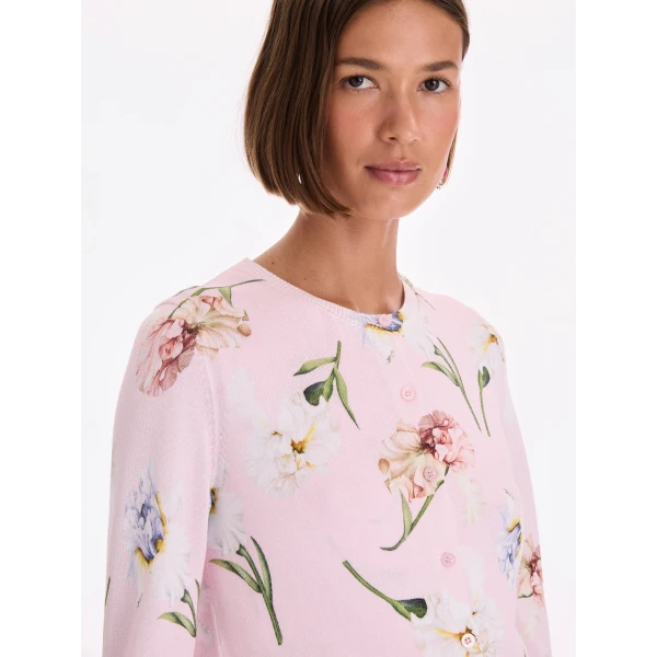 Oscar de la Renta Printed Twinset Cardigan