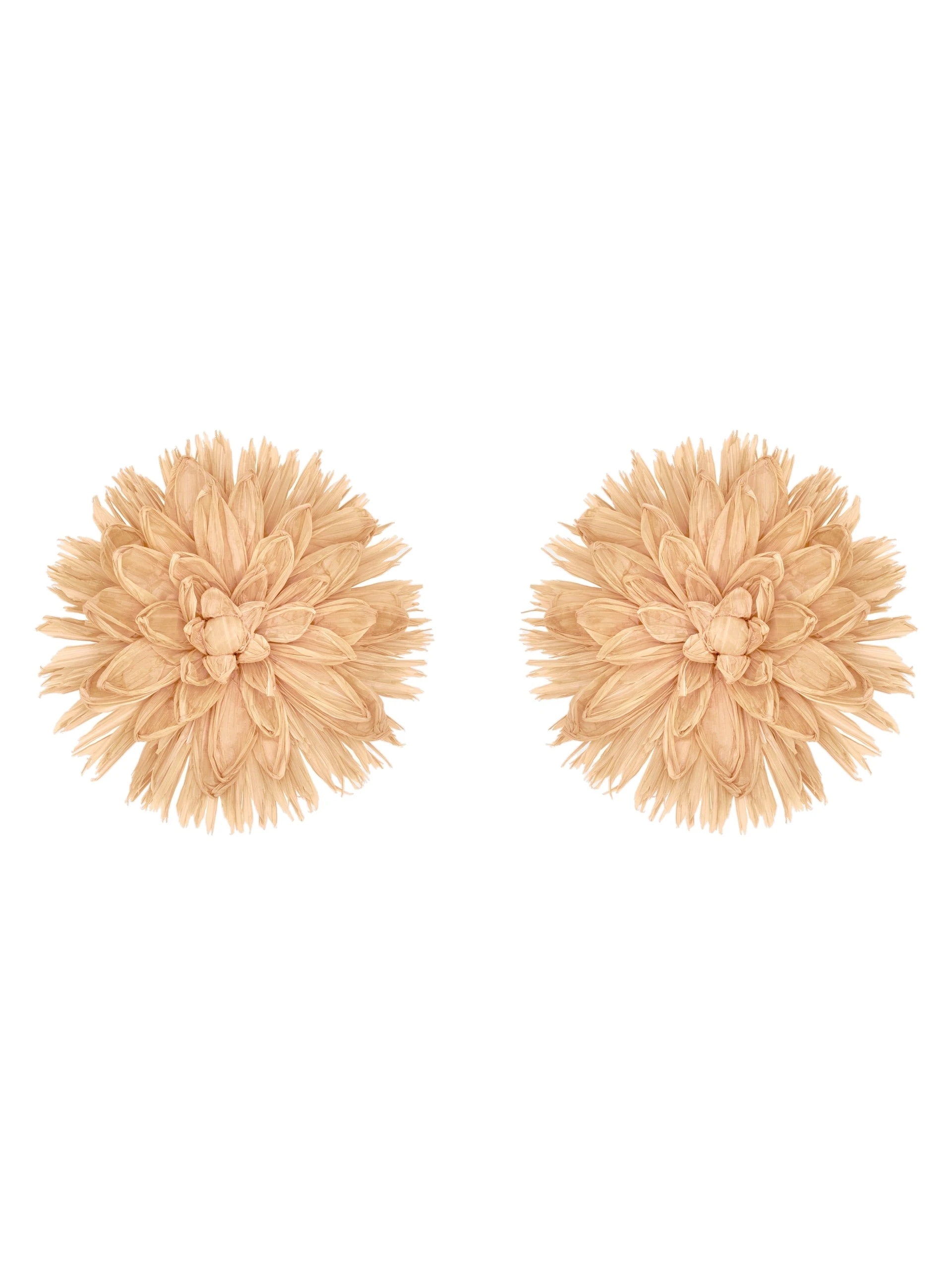Oscar de la Renta Raffia Flower Clip-On Earrings | Jewelry | Coveti Oscar de la Renta Raffia Flower Clip-On Earrings