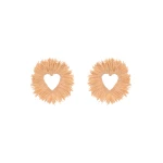 Oscar de la Renta Raffia Heart Earrings