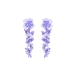 Oscar de la Renta Sequin Flower Clip-On Earrings